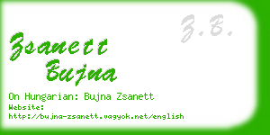 zsanett bujna business card